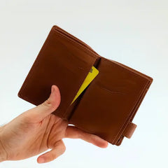 Pure Leather Wallet Brown Card Holder