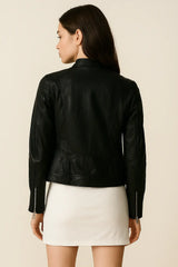 Black Leather Jacket for Women
