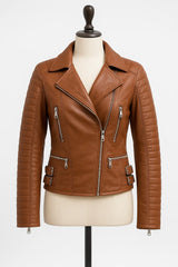 Bristol Leather Jacket Front Brown