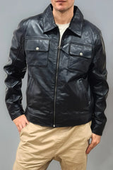 Budapest Pure Leather Jacket Front for Men Genuine Leather Jackets