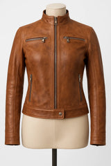 Cairo Leather Jacket in Portugal Front
