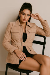 Goat Soft Long Leather Jacket for Women in Portugal