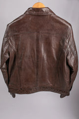 Pure Sheep Leather Jacket for Men Dark Brown