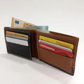 Pure Leather Wallet Genuine Card Holder Brown