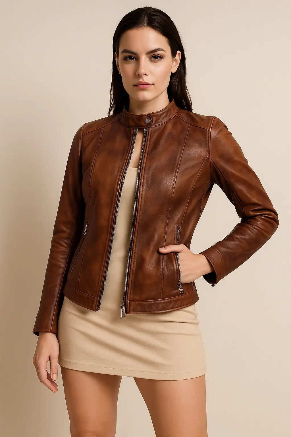 Perugia Leather Jacket for Women