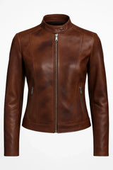 Perugia Leather Jacket in Portugal Front
