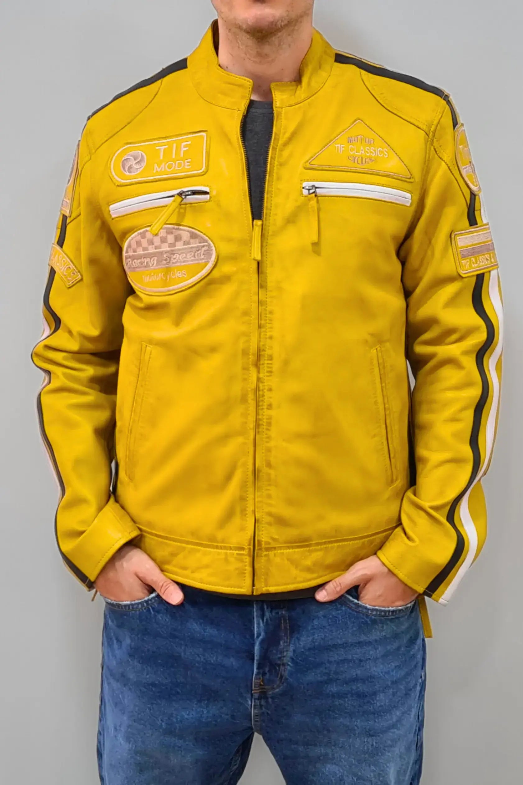 Biker Leather Jacket Colorful Attractive all Sizes