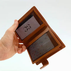 Amber Brown Leather Wallet