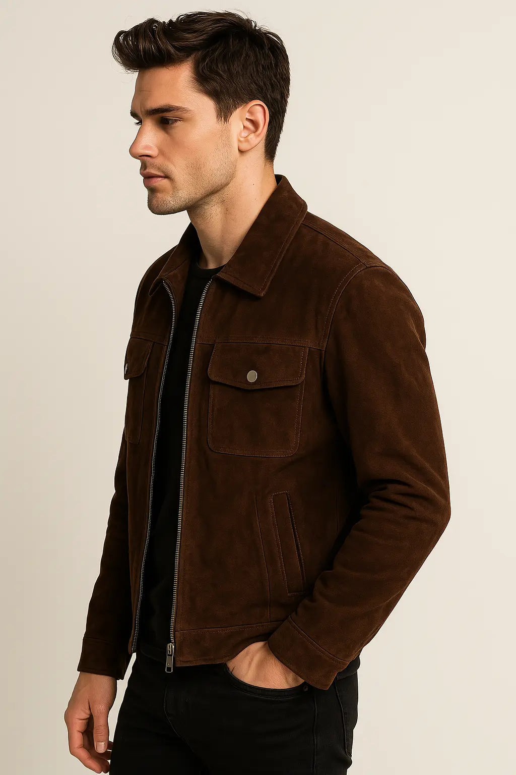 Tblisi Genuine Leather Jacket for Men in Portugal