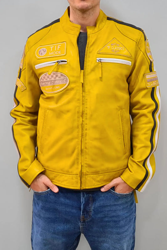 Biker Leather Jacket Colorful Attractive all Sizes  