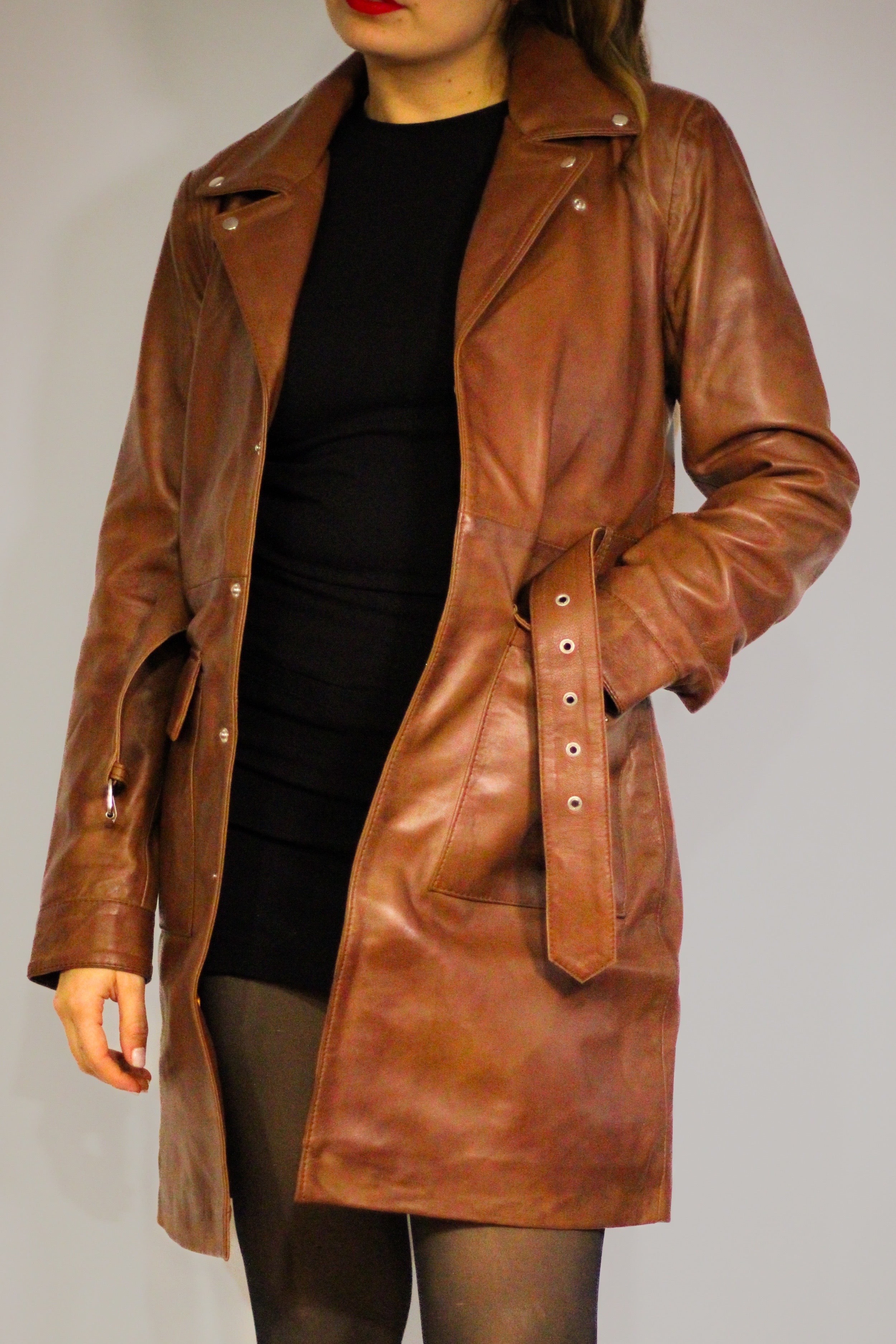 Manteau en Cuir Calafate
