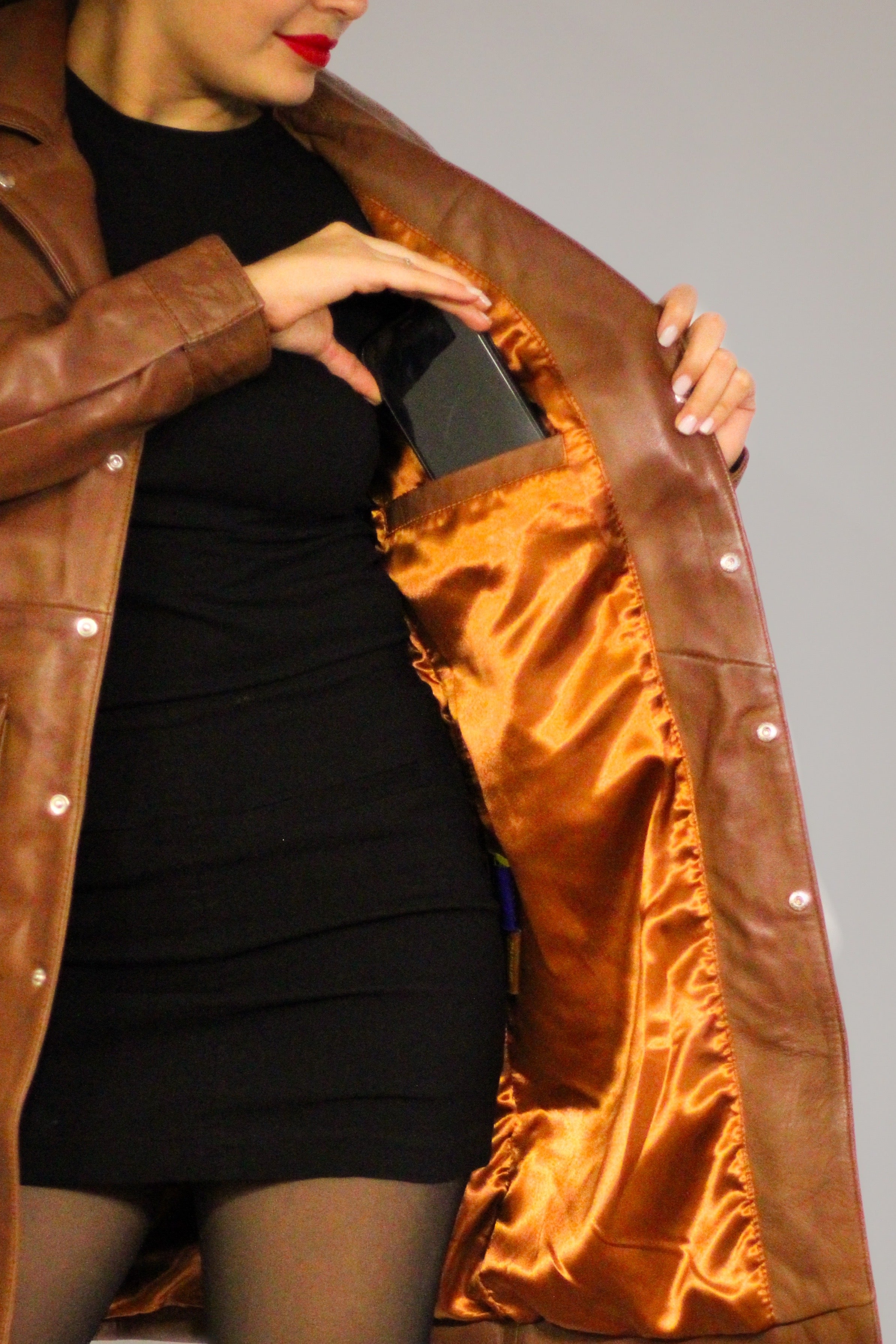 Manteau en Cuir Calafate